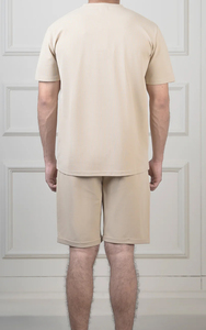 Pantalones Cortos Casuales Transpirables de Cintura Media con Elástico, Pantalones Cortos de Color Sólido de Alta Calidad, Pantalones Cortos Bermuda de Algodón Oxford Blanco para Hombre - Product Image 2