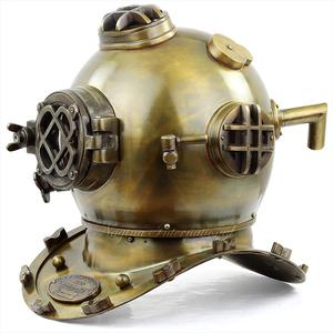 Casco de buceo antiguo de latón de 18 pulgadas para exhibición, a precio mayorista y directo de fábrica desde India - Product Image 2