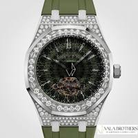 Audemars Piguet Luxus-Antik-Kristall-Labordiamant-Legierung Quarz-Sport-Modeuhr für Herren und Damen – Iced Hip Hop Silikon