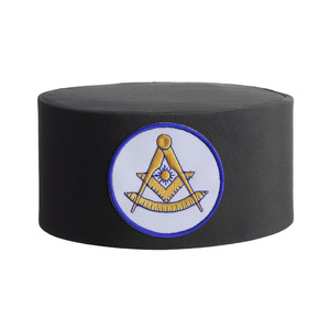 Gorra de Lujo Past Master Blue Lodge Crown Cap Negra con Bordado Personalizado, Tocado Ceremonial de Alta Calidad Past Master Blue Lodge - Product Image 1