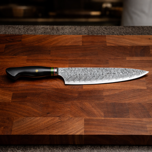 Couteau de chef, couteau de boucher en acier Damas de 8 pouces, couteau de cuisine domestique à haute dureté, outils de cuisine, manche en ébène noir - Product Image 6