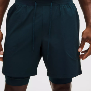 กางเกงขาสั้นชายแบบสั่งทำพิเศษ ความยาวระดับเข่า ผ้าขนสัตว์ เอวสูง 2 in 1 สำหรับออกกำลังกาย ฟิตเนส กีฬา ซับในรัดรูป กางเกงว่ายน้ำ - Product Image 5