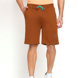 Custom Size Casual Men Fleece <b>Shorts</b> High Waist Drawstring Closure Breathable Quick Dry - Product Image 1