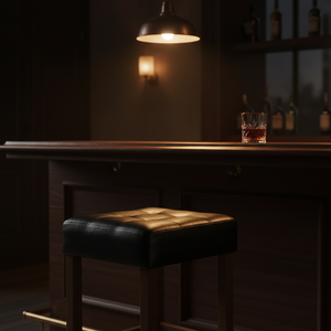 Ensemble de 2 tabourets de bar et de comptoir en cuir PU, ensemble de tabourets capitonnés en cuir PU, ensemble de tabourets rembourrés en PU avec structure en bois massif, hauteur bar et comptoir - Product Image 4