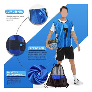 Chalecos de Entrenamiento Scrimmage para Equipos Juveniles de Fútbol, Petos Numerados para Práctica, Camisetas Ligeras y Transpirables de Malla para Fútbol - Product Image 3