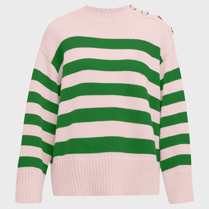 Cardigan décontracté rayé en coton pour femme Zeta Phi Beta, pull tricoté d'hiver respirant et infroissable avec broderie frontale pour fille - Product Image 4