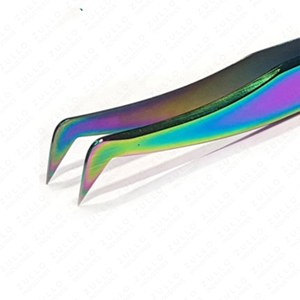 Pinces à cils en acier inoxydable arc-en-ciel, outils professionnels pour extensions de cils volume russe, ensemble abordable - Product Image 2
