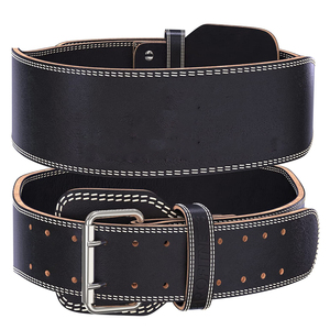 Ceinture de musculation en cuir respirant de qualité supérieure, personnalisable, avec protection souple et bande de tension puissante, fabriquée en usine - Product Image 1