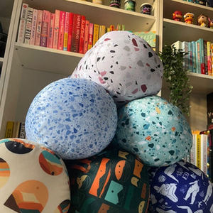 Multiriver Meditation Cushion Cotton Canvas Washable Durable Yoga Exercise Pillow Adult Round <b>Navy</b> Blue Stadium Massage - Product Image 6
