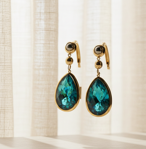 Custom 925 Sterling <b>Silver</b> Labradorite Earrings Pear Shape Gemstone Long Drop Earrings <b>Wedding</b> Party Wear At Wholesale Price - Product Image 1