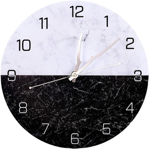 Horloge murale traditionnelle en métal, style Art déco, noir et blanc, pour salon, bureau, hôtel et Restaurant, haute qualité - Product Image 1