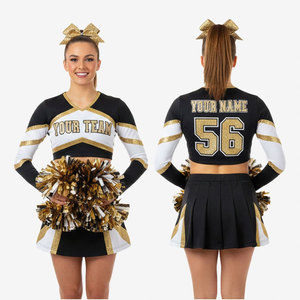 Uniforme de cheerleading pour femmes de taille adulte, en matériau respirant de qualité supérieure, personnalisé avec impression par sublimation - Product Image 4