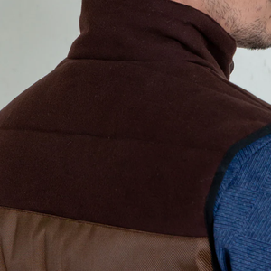 Men's Brown Canvas <b>Quilted</b> Puffer Jacket Stand Collar Zipper Windproof Polyester <b>Wadding</b> Casual Winter Regular Fit Solid Sherpa - Product Image 4