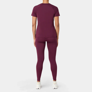 Costume deux pièces pour femmes, toutes les couleurs disponibles, manches longues, col rond, séchage rapide, respirant, écologique, antibactérien, entraînement personnalisé - Product Image 3