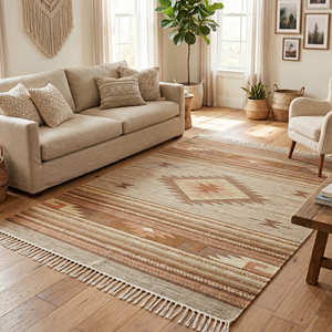 Alfombras Kilim Económicas para Dormitorio, Alfombra Kilim Grande de Algodón Ecológico para Interiores y Exteriores, Tapete de Yoga Kilim, Alfombra para Baño - Product Image 2
