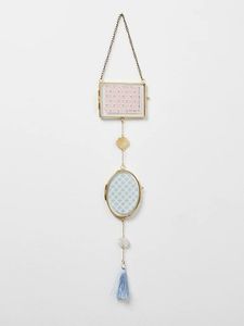 Wooden Christmas <b>Frame</b> With Tree And <b>Wreath</b> Print Hanging Decor - Product Image 3
