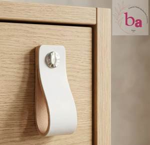 European Luxury Modern Leather Metal Drawer <b>Door</b> Cabinet Dresser Knobs <b>Pull</b> <b>Handle</b> School Wardrobe Kitchen Bathroom [HBRMW 251] - Product Image 1