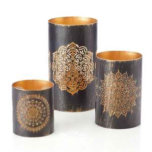 KSN Interior Dcor Custom Color Powder Coated Iron Metal Votive Set of 3 Pcs India <b>Candle</b> Holders Lanterns <b>Candle</b> Jars - Product Image 1