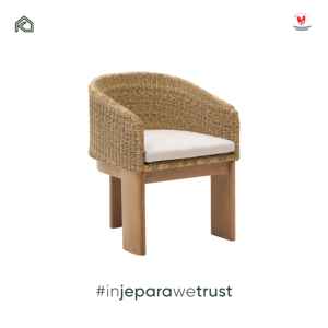 Fauteuil d'extérieur en rotin tressé à la main avec base en bois massif pour villa de luxe, hôtel, bord de piscine, mobilier de patio – Commande en gros - Product Image 4