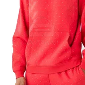 Ensemble de survêtement pour homme avec strass, style décontracté, streetwear, respirant, comprenant un sweat à capuche et un pantalon. - Product Image 6