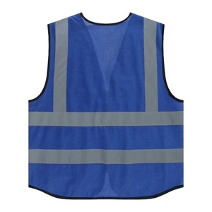 Chaleco de seguridad reflectante azul de alta visibilidad con bolsillos para uso en ropa de trabajo, chaleco para hombre para trabajar - Product Image 2