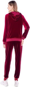 Conjunto Deportivo de Terciopelo para Mujer 2026, Sudadera con Capucha y Pantalones de Chándal de Poliéster/Algodón para Gimnasio, Entrenamiento Deportivo, Conjunto de Dos Piezas - Product Image 3