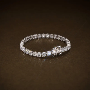 สร้อยข้อมือเพชรเทนนิสทรงกลมเจียระไนแบบบริลเลียนท์ เพชรเพาะเลี้ยงสำหรับผู้หญิง น้ำหนักรวม 15.44 กะรัต สี E-F ความสะอาด VVS2 ได้รับการรับรองจาก IGI ของขวัญเครื่องประดับสำหรับวันครบรอบ - Product Image 3