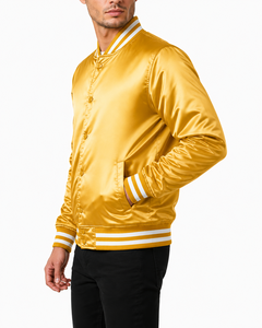 Premium varsity <b>jacket</b> made for all day comfort with ribbed detailing and modern athletic inspired styling for casual outfits - Product Image 4