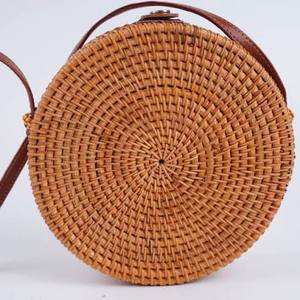 Handmade Natural Rattan <b>Bag</b> Woven <b>Straw</b> <b>Crossbody</b> <b>Bag</b> Summer Beach Shoulder Handbag Wholesale Supplier Vietnam Factory - Product Image 1