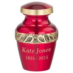 Majestic Brass <b>Keepsake</b> Cremation Urn <b>Memorial</b> Ash Holder Featuring Decorative Threaded Closure And Refined Exterior Finish - Product Image 6