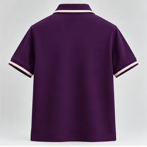 Camisa de Hombre de Manga Corta, Tejida, con Botones al Frente, Cuello y Puños en Contraste, Transpirable, de Algodón, Casual, Lisa - Product Image 2