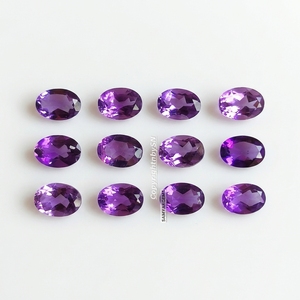 Gema Suelta de Amatista Natural Púrpura, Forma Ovalada 7x5mm, Facetada, Amatista Calibrada, Precio al por Mayor, Lote a Granel para Fabricación de Joyas - Product Image 2