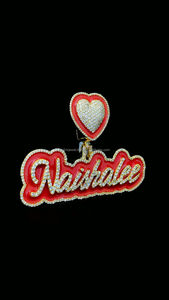 Pendentif en émail rouge personnalisé VVS Moissanite dernier Iced Out Brilliant Cut 925 Silver Gold Plating Hip Hop Heart Bail Enamel Pendant - Product Image 6