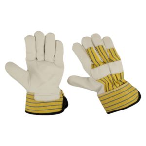 Leather Work <b>Gloves</b> Real Leather Working <b>Gloves</b> Safety Heavy Duty Jersey Liner Full Dipped Blue Nitrile Coated Working <b>Gloves</b> - Product Image 1