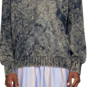 Suéter de Punto Oversize para Hombre, Estilo Streetwear, Lavado Ácido, 100% Algodón, Transpirable, con Logotipo Personalizado, OEM, Alta Calidad, 2026 - Product Image 5