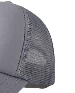 Gorra Trucker Gris Claro Personalizada con Malla Trasera, Ajustable, Transpirable, de Poliéster, con Espuma Frontal, Logotipo Personalizado, Gorra de Béisbol Lisa - Product Image 2