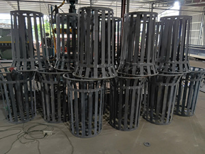 Streetscape Outdoor Metal Cylindrical Trash Cans <b>Big</b> Capacity Public Use Dust <b>Bin</b> Without Lid Sturdy - Product Image 3