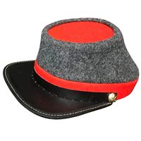 reproducción de una gorra de artillería de la Guerra Civil Americana, comúnmente conocida como un kepi