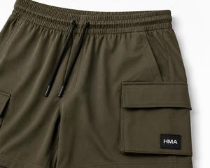 Shorts de sport décontractés pour hommes, respirants, en tissu de toile écologique, avec cordon de serrage, séchage rapide, légers, pour l'entraînement - Product Image 4