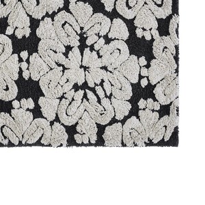 Tapis de bain classique en coton, motif floral rectangulaire, dos antidérapant en caoutchouc, design touffeté épais, usage domestique - Product Image 2