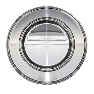 Luxury Silver Stainless Steel Chargerplate Wholesale Metal <b>Decorative</b> Underplate for Wedding Event Party Hotel Table Decor <b>Plate</b> - Product Image 1