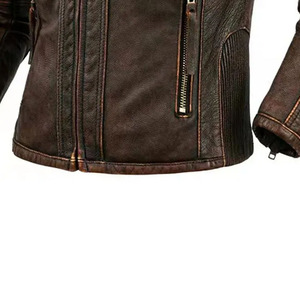 Leather <b>Jacket</b> Contemporary Slim Fit Leather Biker <b>Jacket</b> Fashion Street Style OEM Manufacturer Export Quality - Product Image 4