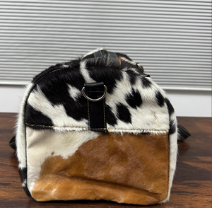 กระเป๋าเดินทางหนังแท้แบบมีซิปปิด  ขนาดใหญ่  สไตล์วินเทจ  สำหรับเดินทางช่วงสุดสัปดาห์  รุ่น LHDB-0007 - Product Image 4