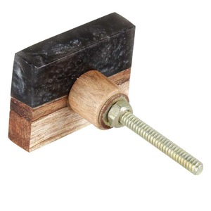Handmade Premium Quality Dark Slate Grey Resin Wooden Modern Eco-Friendly Drawer Knobs Dresser <b>Pulls</b> Cabinet <b>Door</b> <b>Handles</b> - Product Image 4