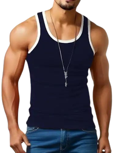 Débardeur Sportif en Coton Tricoté pour Hommes Grande Taille – Idéal Musculation, Entraînement, Évacuation de l'Humidité, Respirant, Séchage Rapide - Product Image 3