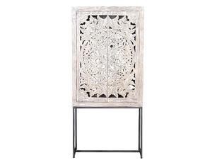 ตู้เก็บของไม้เนื้อแข็ง 2 บาน แบบโมเดิร์น ตู้เสื้อผ้าห้องนอน ตู้เก็บของห้องนั่งเล่น เฟอร์นิเจอร์แกะสลักด้วยมือ - Product Image 1