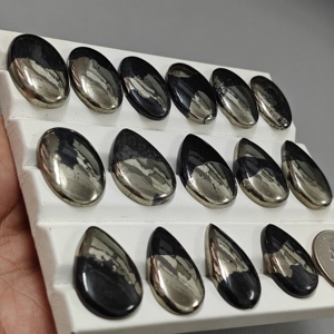 Lote de cabujones de pirita natural Apache Gold al por mayor, piedras preciosas de pirita para la fabricación de joyas - Product Image 2