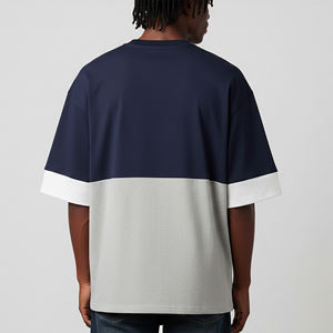 Nouvelle Arrivée T-shirt Homme Col Rond Manches Longues Color Block Qualité Luxe Respirant Grammage Lourd Streetwear Été - Product Image 6