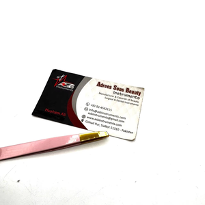 Pince à épiler en acier inoxydable rose doré à pointe inclinée pour sourcils, outil de façonnage pour l'épilation, logo personnalisé imprimé, service OEM en gros - Product Image 4