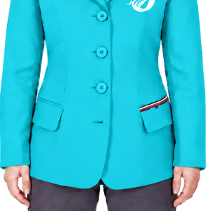 Turquoise Equestrian <b>Jacket</b> for <b>Women</b> Tailored Riding Blazer Professional Horse Riding Competition Coat Customized Wholesale - Product Image 5